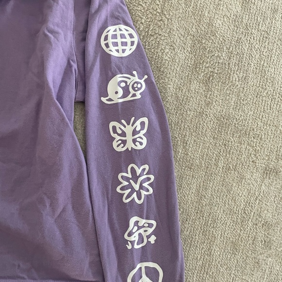 Vans half sleeve purple cropped long sleeve - Picture 2 of 6